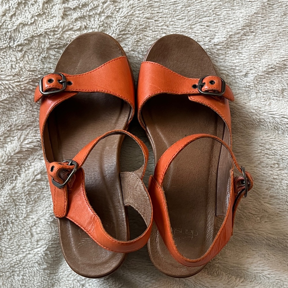 Dansko Women's Orange Buckled Sandals - Picture 3 of 5